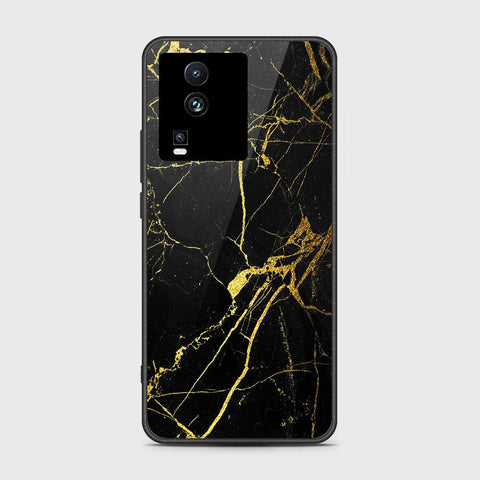 Vivo iQOO Neo 7 Cover- Black Marble Series - HQ Ultra Shine Premium Infinity Glass Soft Silicon Borders Case