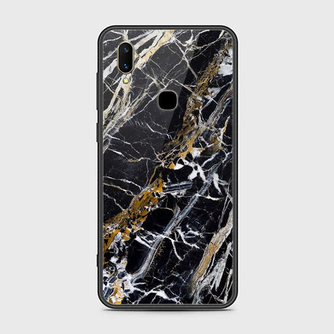 Vivo Z3 Cover- Black Marble Series - HQ Ultra Shine Premium Infinity Glass Soft Silicon Borders Case