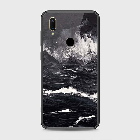 Vivo Z3 Cover- Black Marble Series - HQ Ultra Shine Premium Infinity Glass Soft Silicon Borders Case