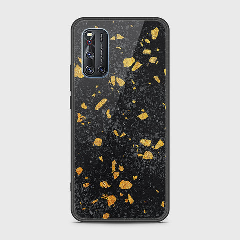 Vivo V19 Cover- Black Marble Series - HQ Ultra Shine Premium Infinity Glass Soft Silicon Borders Case