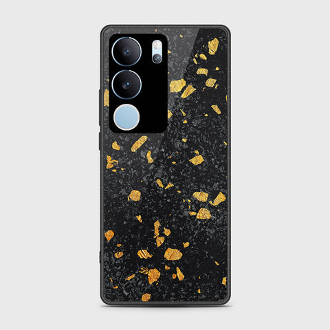 Vivo V29 Pro Cover- Black Marble Series - HQ Ultra Shine Premium Infinity Glass Soft Silicon Borders Case