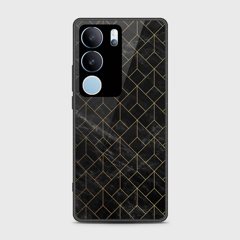 Vivo S17 Pro Cover- Black Marble Series - HQ Ultra Shine Premium Infinity Glass Soft Silicon Borders Case (Fast Delivery) (A)