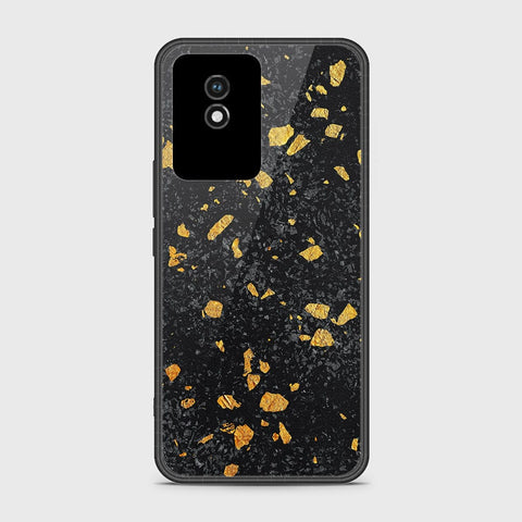 Vivo Y02t Cover- Black Marble Series - HQ Ultra Shine Premium Infinity Glass Soft Silicon Borders Case