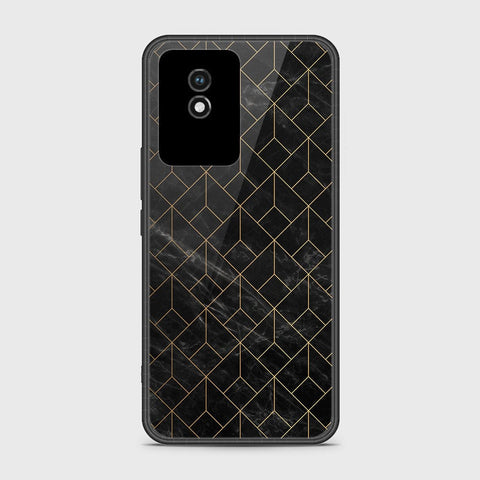 Vivo Y02t Cover- Black Marble Series - HQ Ultra Shine Premium Infinity Glass Soft Silicon Borders Case