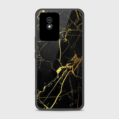 Vivo Y02t Cover- Black Marble Series - HQ Ultra Shine Premium Infinity Glass Soft Silicon Borders Case