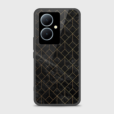 Vivo Y78 Plus 5G Cover- Black Marble Series - HQ Ultra Shine Premium Infinity Glass Soft Silicon Borders Case