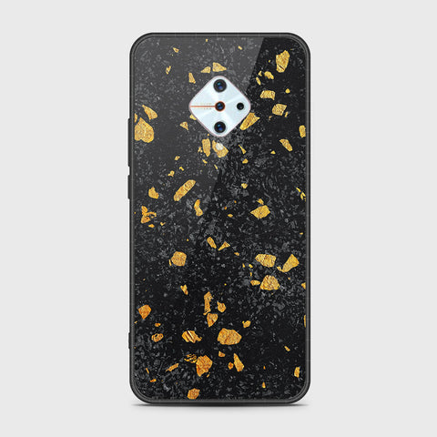 Vivo Y9s Cover- Black Marble Series - HQ Ultra Shine Premium Infinity Glass Soft Silicon Borders Case