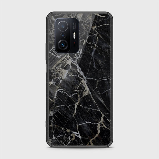 Xiaomi 11T Pro Cover- Black Marble Series - HQ Ultra Shine Premium Infinity Glass Soft Silicon Borders Case