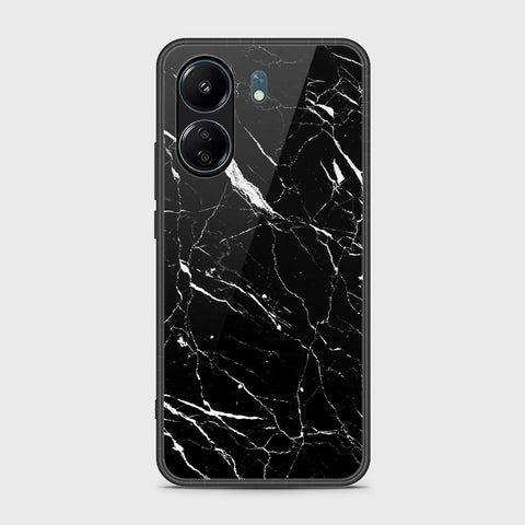 Xiaomi Poco C65 Cover- Black Marble Series - HQ Ultra Shine Premium Infinity Glass Soft Silicon Borders Case