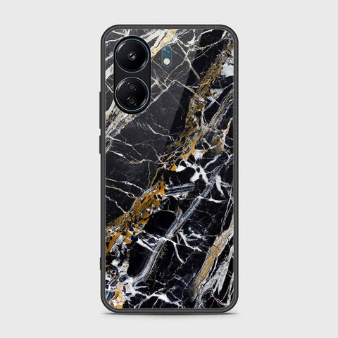 Xiaomi Poco C65 Cover- Black Marble Series - HQ Ultra Shine Premium Infinity Glass Soft Silicon Borders Case