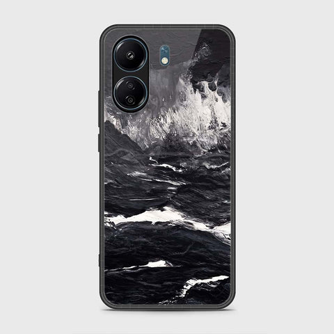 Xiaomi Poco C65 Cover- Black Marble Series - HQ Ultra Shine Premium Infinity Glass Soft Silicon Borders Case