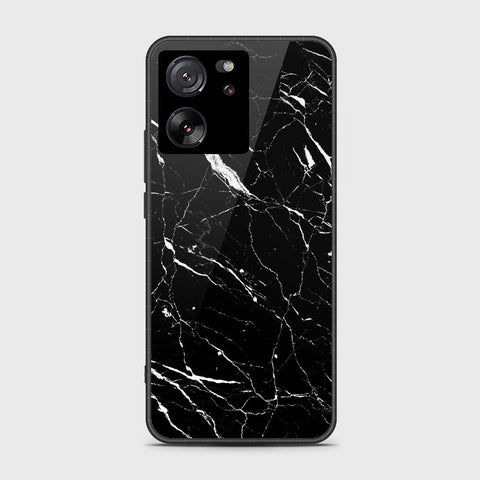 Xiaomi 13T Pro Cover- Black Marble Series - HQ Ultra Shine Premium Infinity Glass Soft Silicon Borders Case