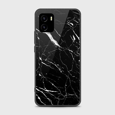 Vivo Y10 Cover- Black Marble Series - HQ Ultra Shine Premium Infinity Glass Soft Silicon Borders Case