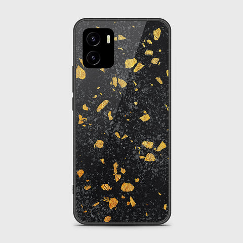 Vivo Y10 Cover- Black Marble Series - HQ Ultra Shine Premium Infinity Glass Soft Silicon Borders Case