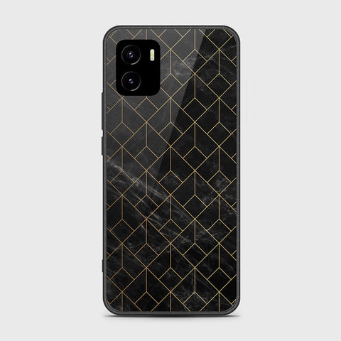 Vivo Y10 Cover- Black Marble Series - HQ Ultra Shine Premium Infinity Glass Soft Silicon Borders Case