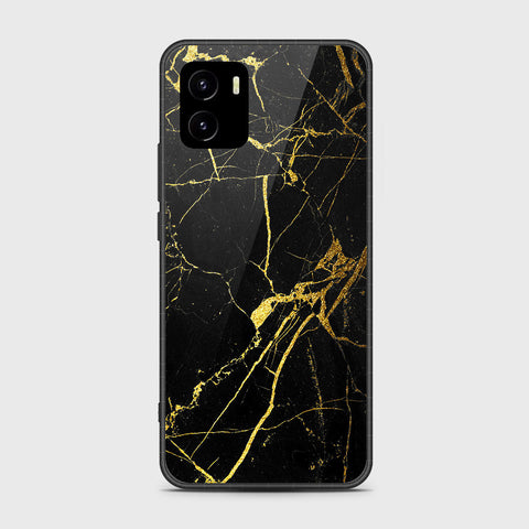 Vivo Y10 Cover- Black Marble Series - HQ Ultra Shine Premium Infinity Glass Soft Silicon Borders Case