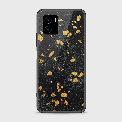 Vivo Y15s Cover - Black Marble Series - HQ Ultra Shine Premium Infinity Glass Soft Silicon Borders Case