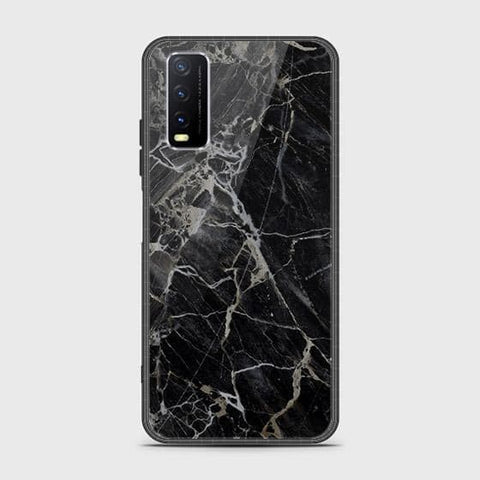 Vivo Y11s Cover - Black Marble Series - HQ Ultra Shine Premium Infinity Glass Soft Silicon Borders Case