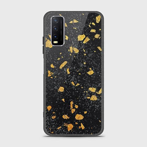 Vivo Y12a Cover - Black Marble Series - HQ Ultra Shine Premium Infinity Glass Soft Silicon Borders Case