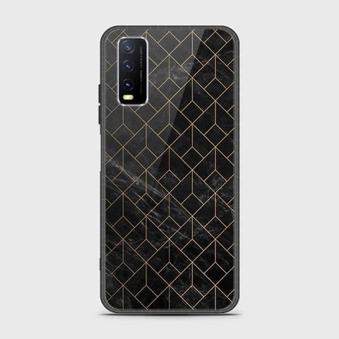 Vivo Y11s Cover - Black Marble Series - HQ Ultra Shine Premium Infinity Glass Soft Silicon Borders Case