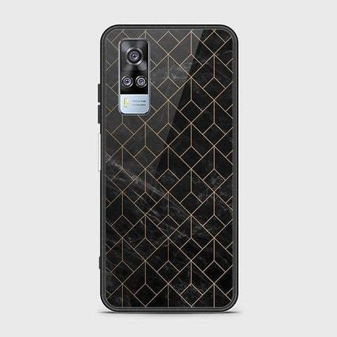 Vivo Y51a Cover - Black Marble Series - HQ Ultra Shine Premium Infinity Glass Soft Silicon Borders Case