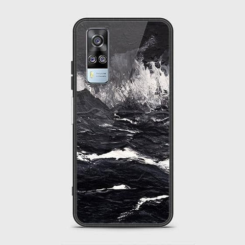 Vivo Y51a Cover - Black Marble Series - HQ Ultra Shine Premium Infinity Glass Soft Silicon Borders Case