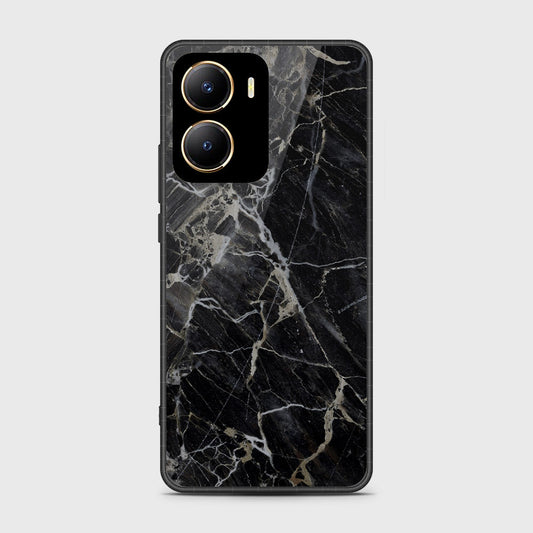 Vivo Y56 Cover- Black Marble Series - HQ Ultra Shine Premium Infinity Glass Soft Silicon Borders Case