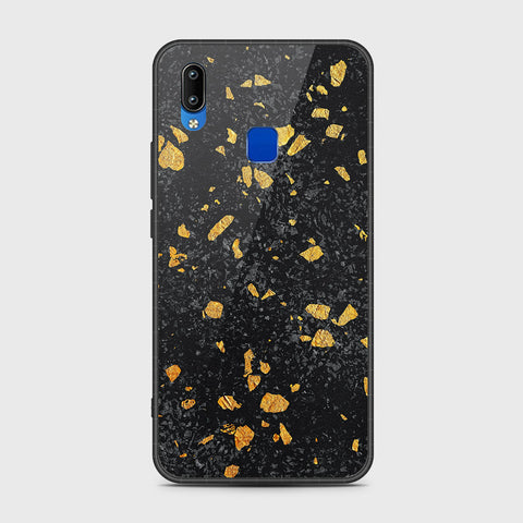 Vivo Y91i Cover- Black Marble Series - HQ Ultra Shine Premium Infinity Glass Soft Silicon Borders Case