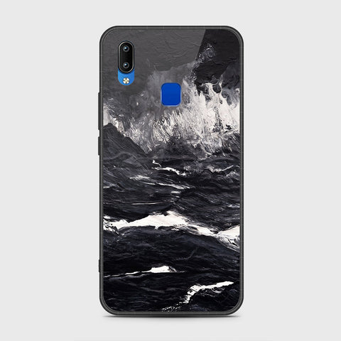 Vivo Y91i Cover- Black Marble Series - HQ Ultra Shine Premium Infinity Glass Soft Silicon Borders Case