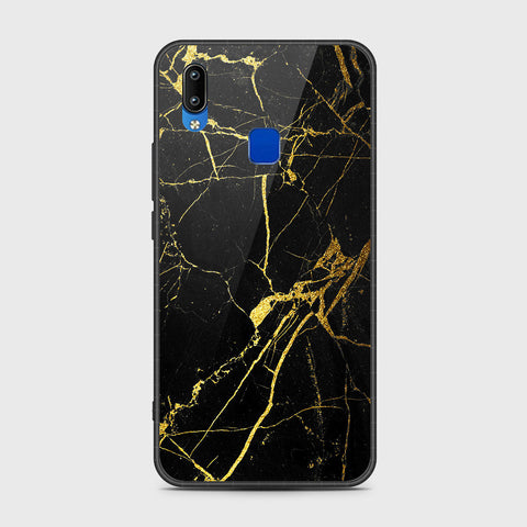 Vivo Y91i Cover- Black Marble Series - HQ Ultra Shine Premium Infinity Glass Soft Silicon Borders Case