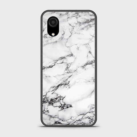 Samsung Galaxy A03 Core Cover - White Marble Series - HQ Ultra Shine Premium Infinity Glass Soft Silicon Borders Case