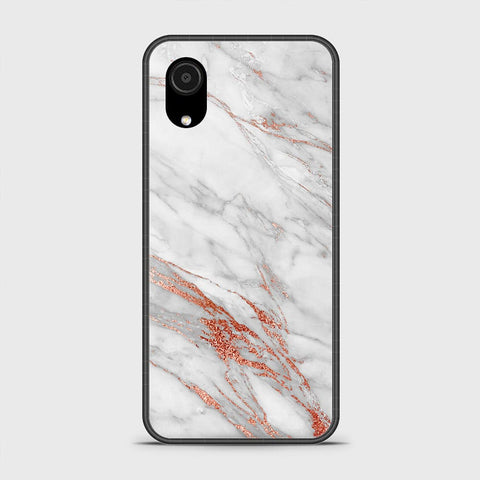 Samsung Galaxy A03 Core Cover - White Marble Series - HQ Ultra Shine Premium Infinity Glass Soft Silicon Borders Case