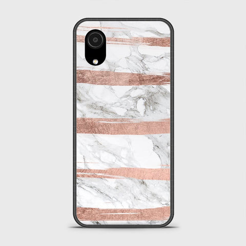 Samsung Galaxy A03 Core Cover - White Marble Series - HQ Ultra Shine Premium Infinity Glass Soft Silicon Borders Case