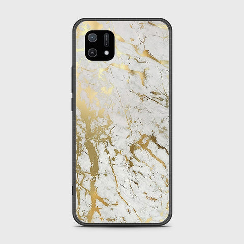 Oppo A16e Cover- White Marble Series - HQ Ultra Shine Premium Infinity Glass Soft Silicon Borders Case