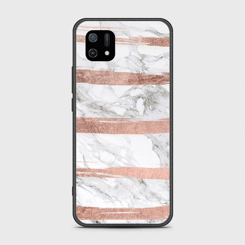 Oppo A16e Cover- White Marble Series - HQ Ultra Shine Premium Infinity Glass Soft Silicon Borders Case