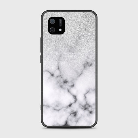 Oppo A16e Cover- White Marble Series - HQ Ultra Shine Premium Infinity Glass Soft Silicon Borders Case