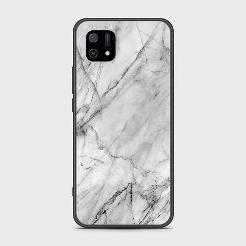 Oppo A16e Cover- White Marble Series - HQ Ultra Shine Premium Infinity Glass Soft Silicon Borders Case