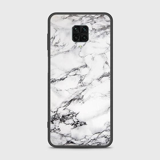 Xiaomi Redmi Note 9 Pro Cover - White Marble Series - HQ Ultra Shine Premium Infinity Glass Soft Silicon Borders Case