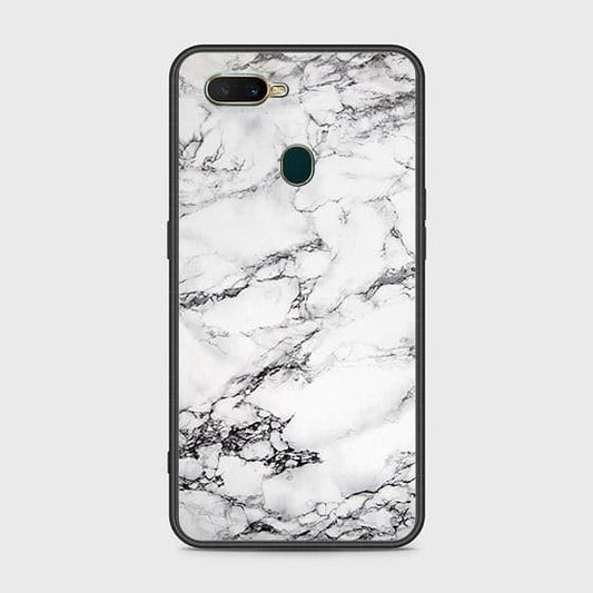 Oppo A11k Cover - White Marble Series - HQ Ultra Shine Premium Infinity Glass Soft Silicon Borders Case
