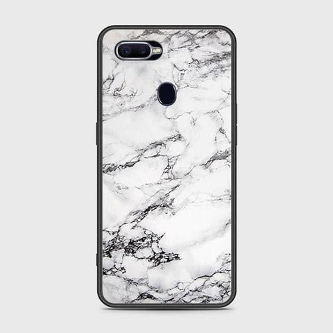 Oppo F9 / F9 Pro Cover - White Marble Series - HQ Ultra Shine Premium Infinity Glass Soft Silicon Borders Case