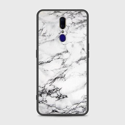 Oppo F11 Cover - White Marble Series - HQ Ultra Shine Premium Infinity Glass Soft Silicon Borders Case