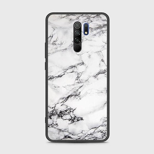 Xiaomi Redmi 9 Prime Cover - White Marble Series - HQ Ultra Shine Premium Infinity Glass Soft Silicon Borders Case