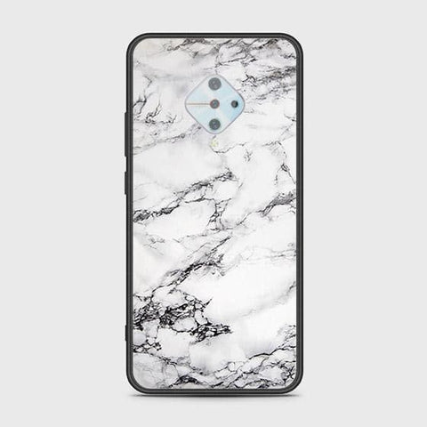 Vivo Y51 Cover - White Marble Series - HQ Ultra Shine Premium Infinity Glass Soft Silicon Borders Case