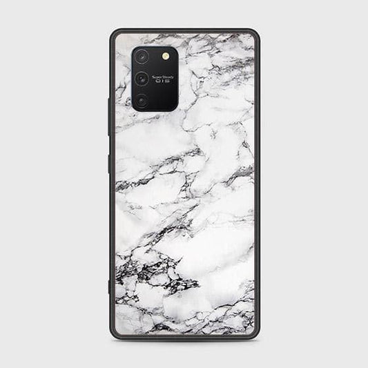 Samsung Galaxy S10 Lite Cover - White Marble Series - HQ Ultra Shine Premium Infinity Glass Soft Silicon Borders Case