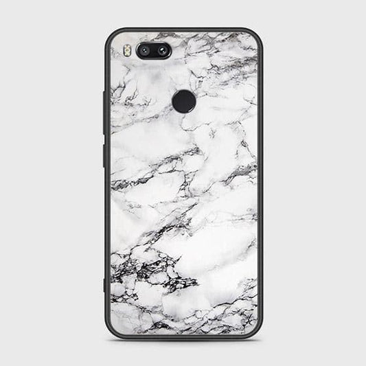 Xiaomi Mi A1 / Mi 5X Cover - White Marble Series - HQ Ultra Shine Premium Infinity Glass Soft Silicon Borders Case