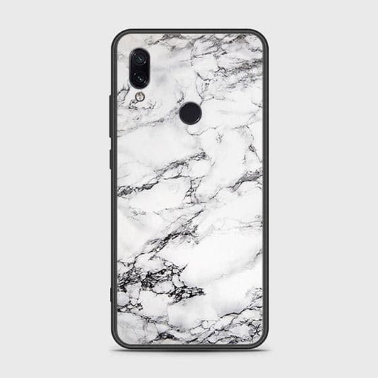 Xiaomi Redmi Note 7 Cover - White Marble Series - HQ Ultra Shine Premium Infinity Glass Soft Silicon Borders Case