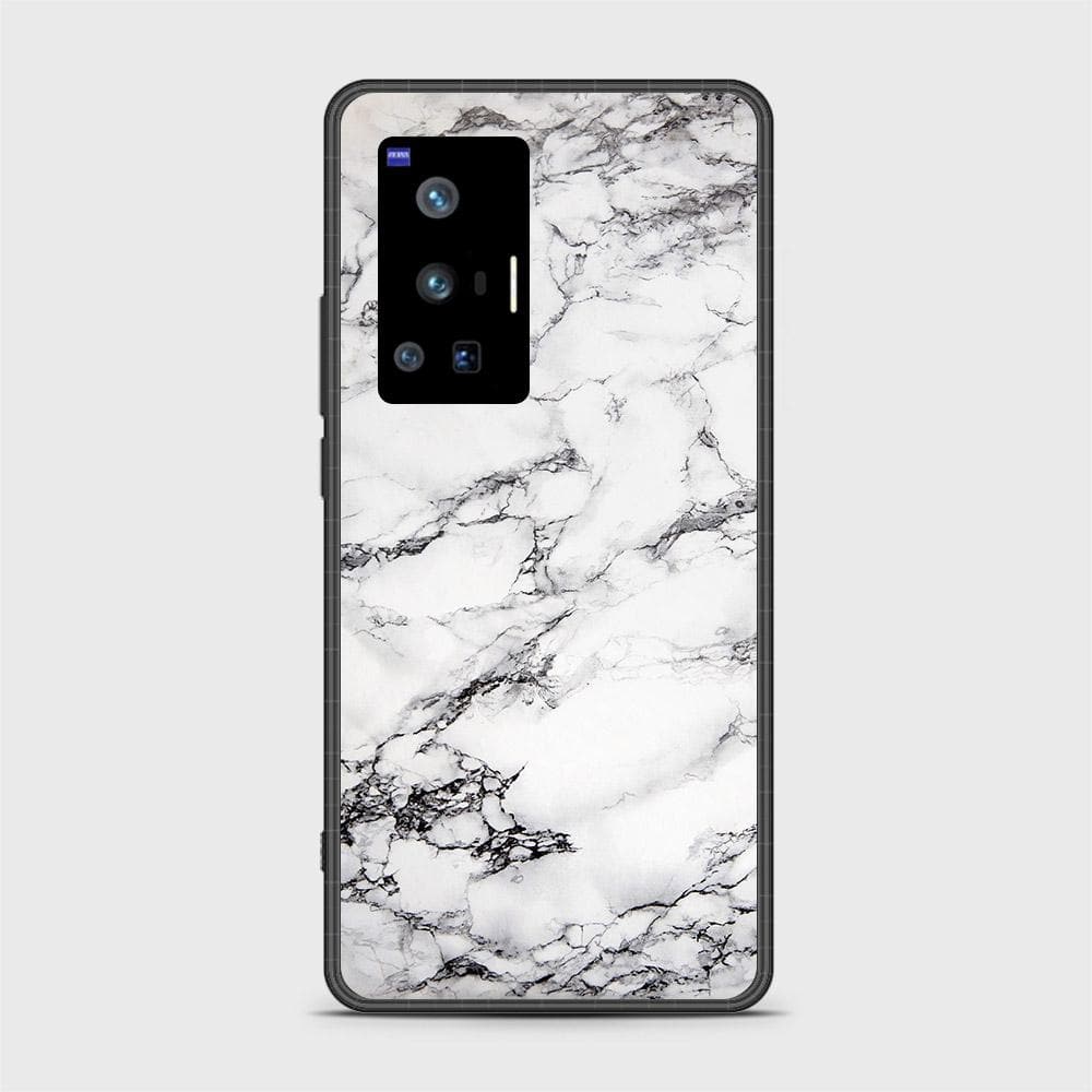 Vivo X70 Pro Cover - White Marble Series - HQ Ultra Shine Premium Infinity Glass Soft Silicon Borders Case