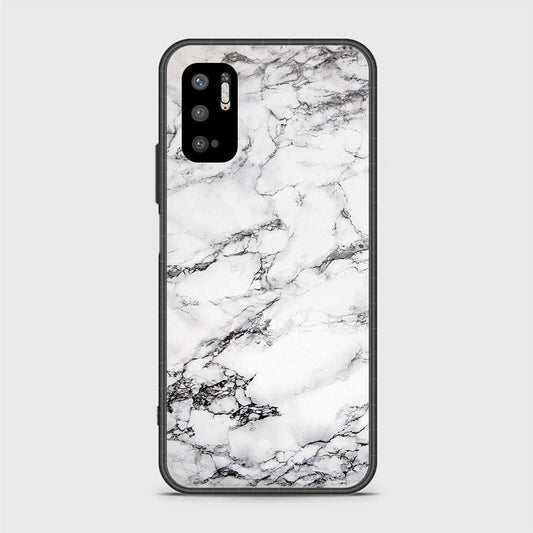 Xiaomi Redmi Note 10 5G Cover - White Marble Series - HQ Ultra Shine Premium Infinity Glass Soft Silicon Borders Case