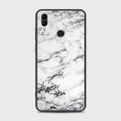 Huawei Honor 10 Lite Cover - White Marble Series - HQ Ultra Shine Premium Infinity Glass Soft Silicon Borders Case