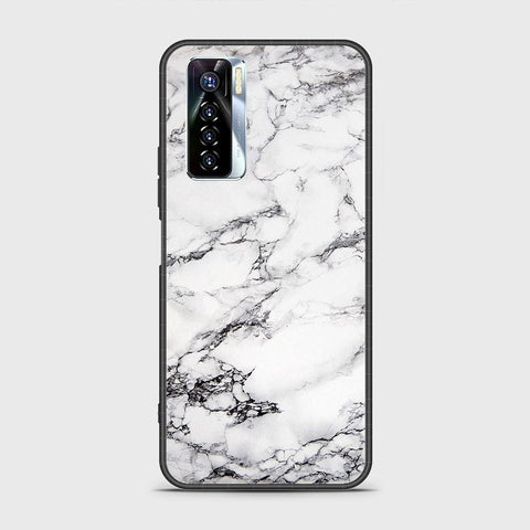 Tecno Camon 17 Pro Cover - White Marble Series - HQ Ultra Shine Premium Infinity Glass Soft Silicon Borders Case